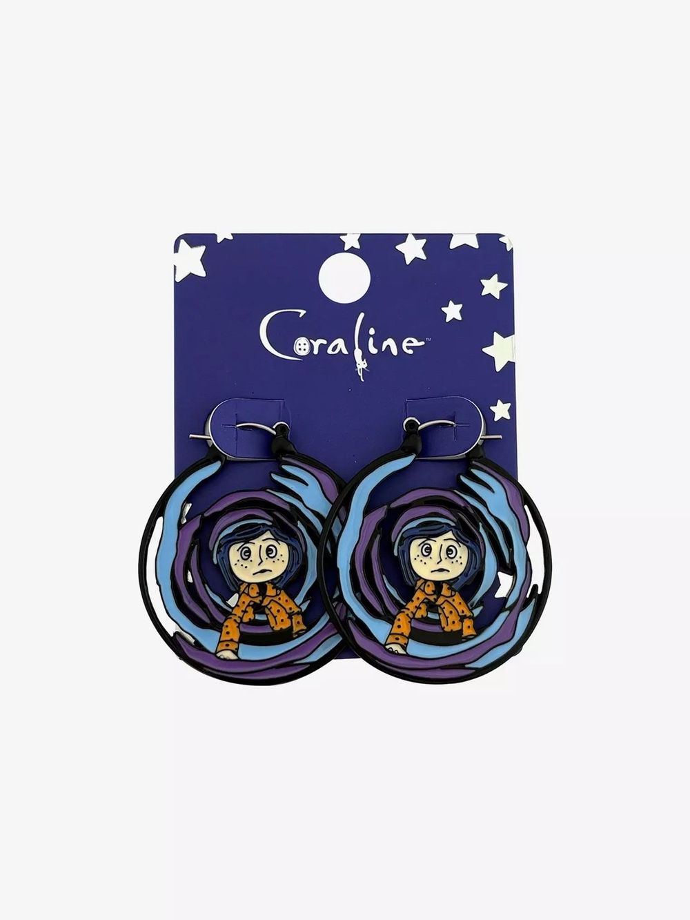 Coraline Tunnel Scene Hoop Earrings Hot Topic
